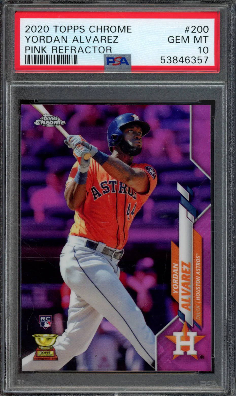 YORDAN ALVAREZ | 2020 TOPPS CHROME | PSA GEM MT 10