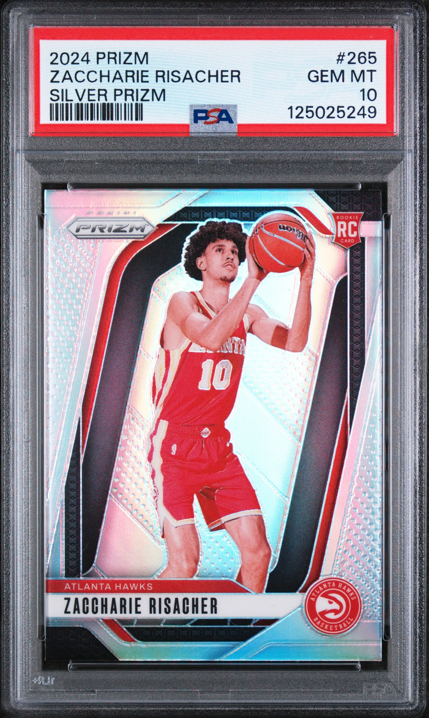 ZACCHARIE RISACHER | 2024 PANINI PRIZM 265 | SILVER PRIZM | PSA GEM MT 10