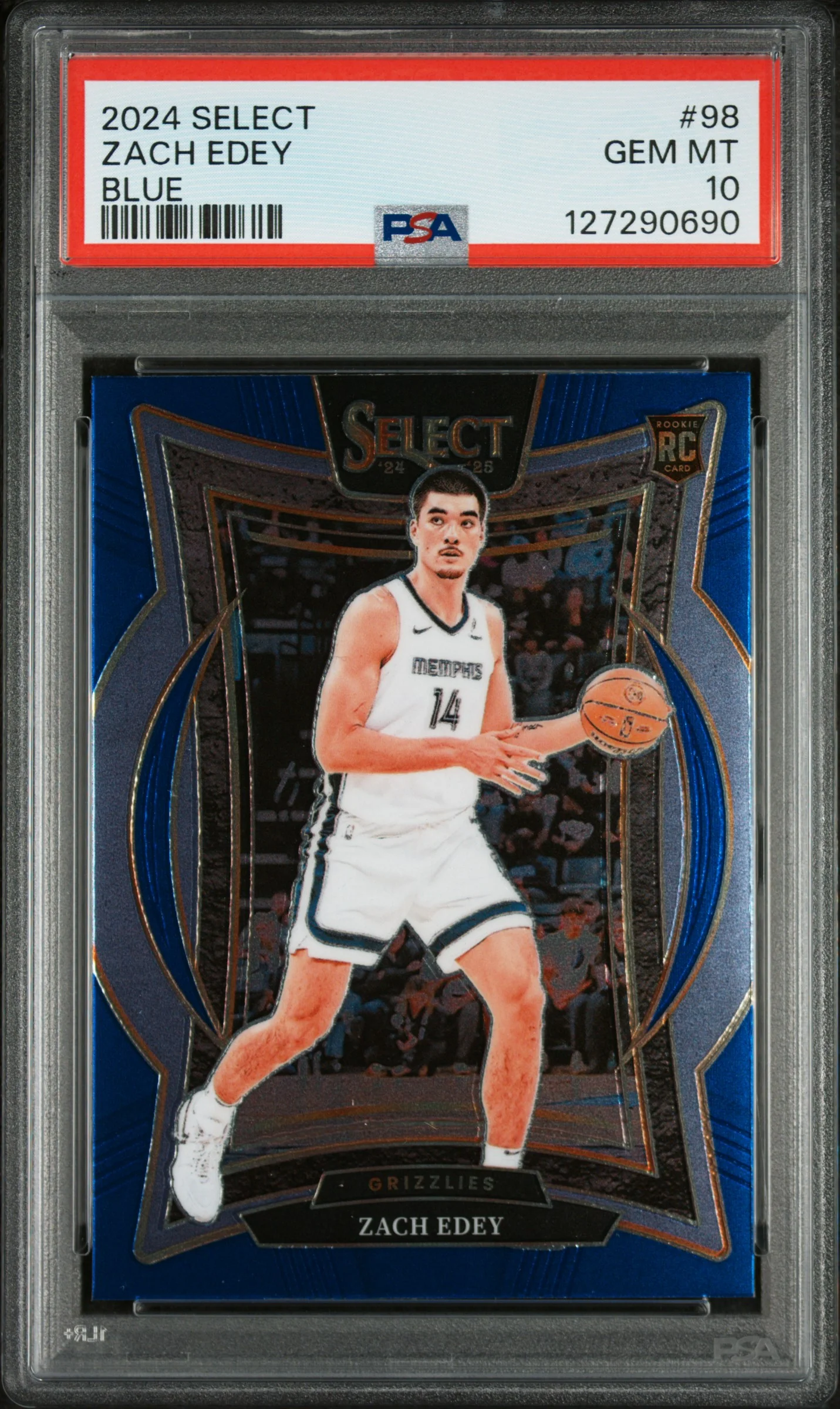 ZACH EDEY | 2024 PANINI SELECT 98 | BLUE | PSA GEM MT 10